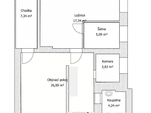 Pronájem bytu 2+kk, Dolní Branná, 65 m2