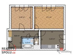 Prodej bytu 2+1, Praha - Strašnice, Žinkovská, 53 m2