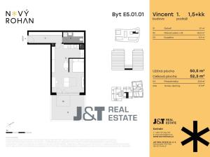 Prodej bytu 1+kk, Praha - Karlín, Libeňský ostrov, 51 m2