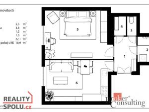 Prodej bytu 2+kk, Praha - Holešovice, Jirečkova, 52 m2