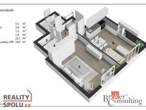 Prodej bytu 2+kk, Praha - Holešovice, Jirečkova, 52 m2