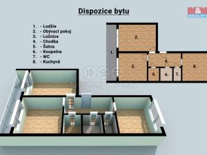 Prodej bytu 2+1, Zlín, Okružní, 53 m2