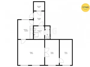 Prodej bytu 3+1, Hodonín, Brněnská, 76 m2