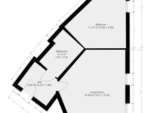 Pronájem bytu 2+kk, Praha - Kyje, Za černým mostem, 56 m2