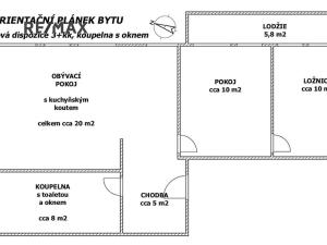 Prodej bytu 2+1, Kladno, Čs. armády, 59 m2