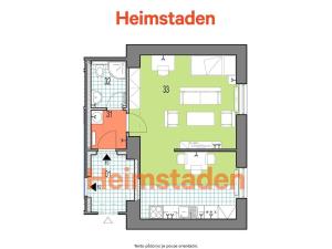 Pronájem bytu 1+kk, Ostrava - Poruba, 17. listopadu, 36 m2