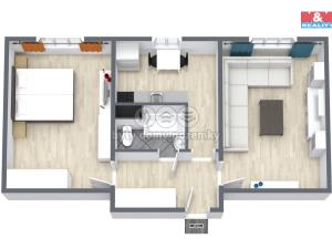 Pronájem bytu 2+1, Chodov, Vítězná, 53 m2