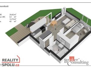 Pronájem bytu 2+kk, Mladá Boleslav - Mladá Boleslav II, Na Radouči, 42 m2