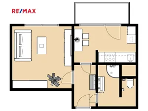 Prodej bytu 1+1, Šlapanice, Brněnská, 34 m2