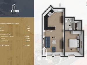 Prodej bytu 2+kk, Praha - Žižkov, Bořivojova, 48 m2