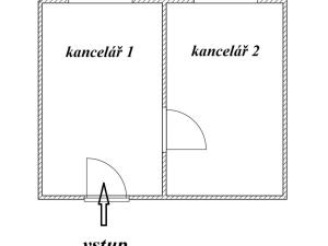 Pronájem kanceláře, Hodonín, Brněnská, 36 m2