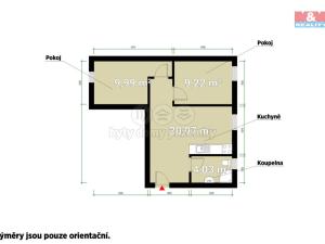 Pronájem bytu 3+kk, Plzeň, Zábělská, 44 m2