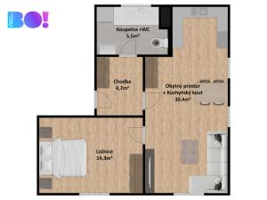 Pronájem bytu 2+kk, Benátky nad Jizerou, Bratří Bendů, 54 m2