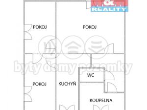 Pronájem bytu 3+1, Ústí nad Labem - Střekov, Tolstého, 67 m2