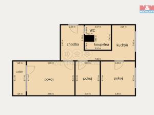 Prodej bytu 2+1, Sokolov, Jelínkova, 60 m2