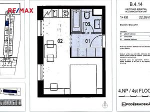 Prodej bytu 1+kk, Praha - Vysočany, Poděbradská, 23 m2