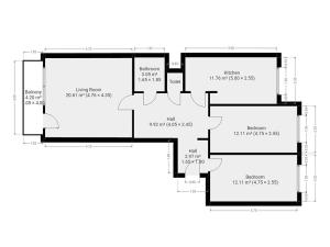 Pronájem bytu 3+1, Praha - Hlubočepy, Peškova, 76 m2