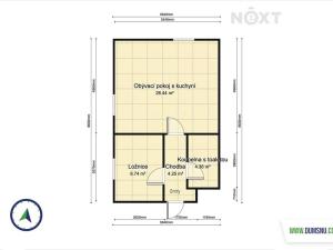Pronájem bytu 2+kk, Šumperk, Langrova, 46 m2