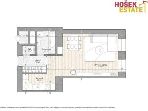 Prodej bytu 1+kk, Brno, Spolková, 39 m2