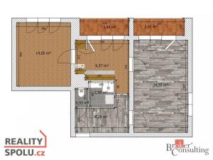 Prodej bytu 2+1, Praha - Letňany, Rýmařovská, 60 m2