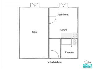 Pronájem bytu 2+kk, Ústí nad Labem - Střekov, Tolstého, 36 m2