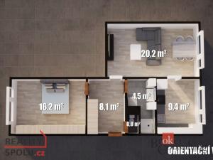 Pronájem bytu 2+1, Ústí nad Labem - Severní Terasa, Gagarinova, 64 m2