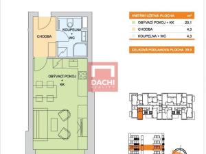 Pronájem bytu 1+kk, Olomouc, Edvarda Beneše, 30 m2