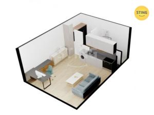 Pronájem bytu 1+kk, Opava, Skřivánčí, 30 m2
