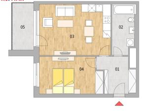Pronájem bytu 2+kk, Praha - Modřany, Mezi vodami, 56 m2