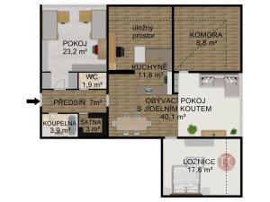 Prodej bytu 3+kk, Písek - Pražské Předměstí, Čechova, 117 m2