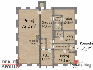 Prodej ubytování, Kovářská, nám. J. Švermy, 520 m2