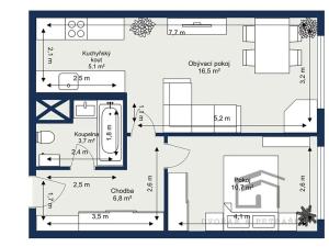Prodej bytu 2+kk, Praha - Krč, Za dvorem, 45 m2