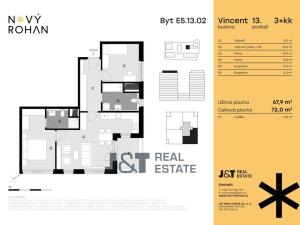 Prodej bytu 3+kk, Praha - Karlín, Libeňský ostrov, 68 m2