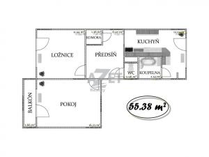 Prodej bytu 2+1, Frýdek-Místek - Frýdek, Slunečná, 52 m2