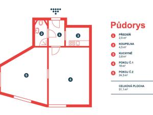 Pronájem bytu 2+1, Praha - Michle, Michelská, 51 m2