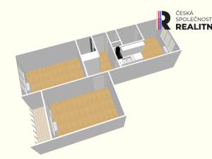 Pronájem bytu 2+1, Podbořany, Sídliště Míru, 64 m2