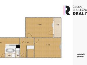 Pronájem bytu 2+1, Podbořany, Sídliště Míru, 64 m2