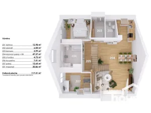 Prodej bytu 4+kk, Hodonice, 119 m2