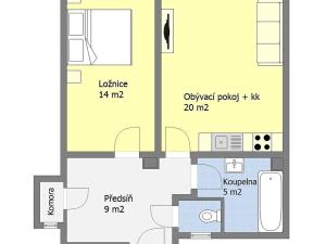 Prodej bytu 2+kk, Praha - Žižkov, Baranova, 50 m2