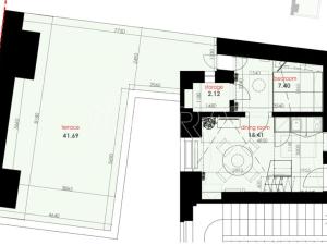 Pronájem bytu 2+kk, Praha, Na Poříčí, 40 m2