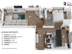 Prodej bytu 2+1, Rokycany - Nové Město, Raisova, 55 m2