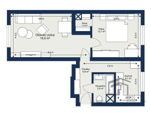 Pronájem bytu 2+1, Praha - Hloubětín, Mochovská, 52 m2