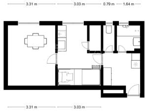 Pronájem bytu 1+1, Praha - Vršovice, Karpatská, 38 m2