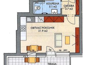 Pronájem bytu 1+kk, Praha, Makedonská, 42 m2