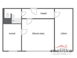 Pronájem bytu 2+1, Opava - Předměstí, Hradecká, 43 m2