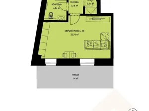 Prodej bytu 1+kk, Třešť, Wolkerova, 33 m2