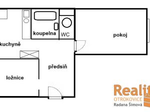 Prodej bytu 2+1, Otrokovice, Zámostí, 55 m2