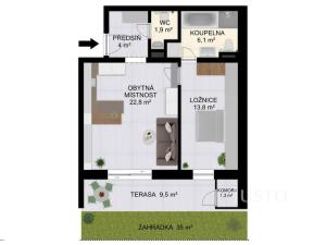 Prodej bytu 2+kk, Písek - Hradiště, Cihlářská, 66 m2