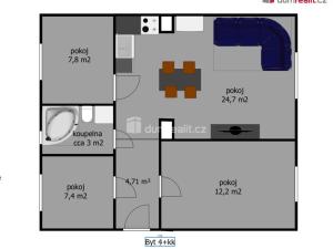 Prodej bytu 4+kk, Praha - Dolní Chabry, Bolebořská, 68 m2