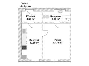 Pronájem bytu 1+1, Plzeň, Božkovská, 35 m2
